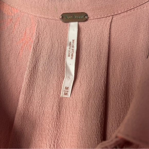 Free People Women’s Lena Floral Mini Dress Size M Boho Feminine Long Sleeve - Picture 3 of 10